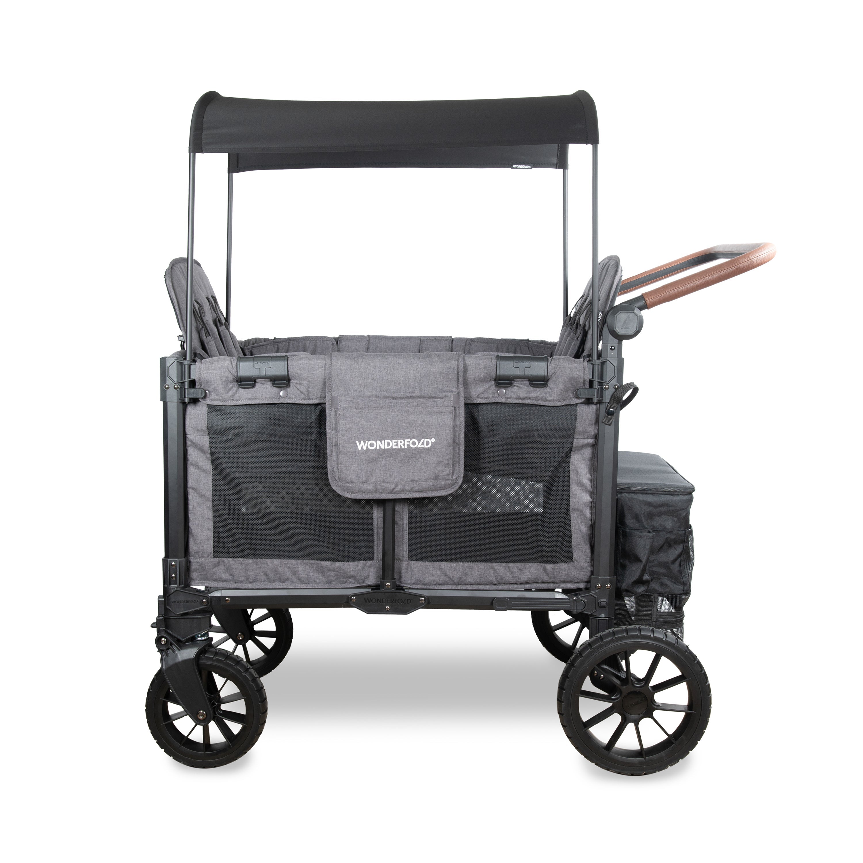 WonderFold W Luxe Pro Stroller Wagon 4-Seater in Charcoal Gray