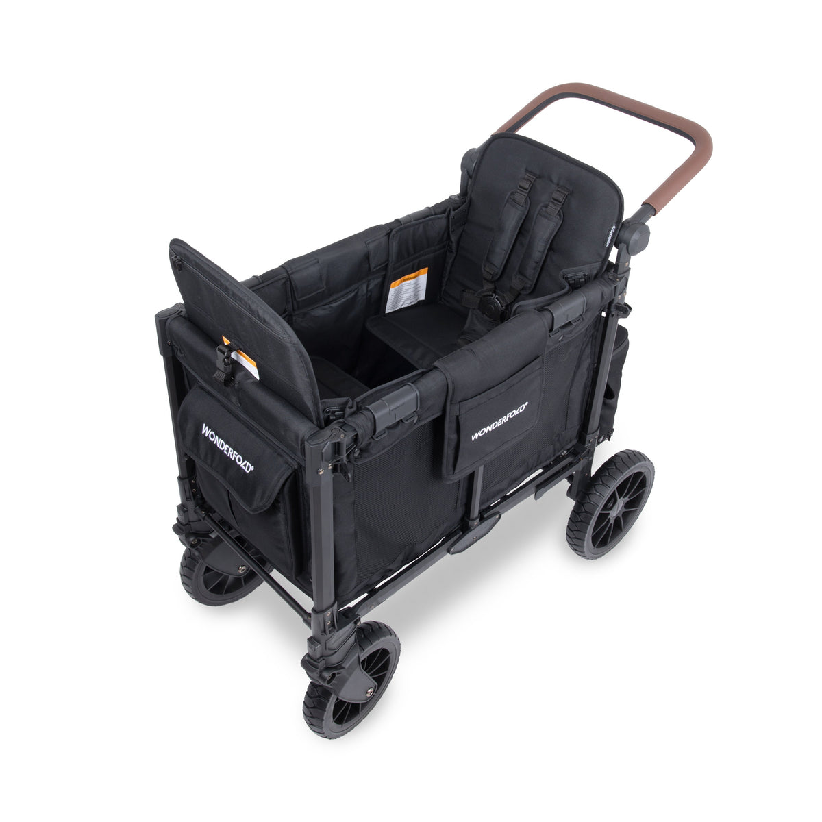 WonderFold W Luxe Pro Stroller Wagon 4-Seater in Jet Black