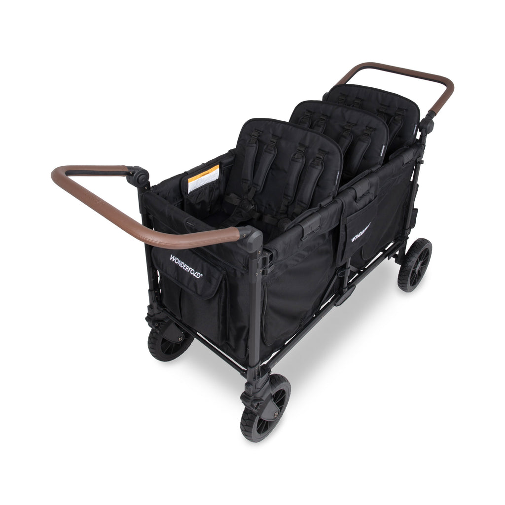 WonderFold W Luxe Pro Stroller Wagon 6-Seater in Jet Black