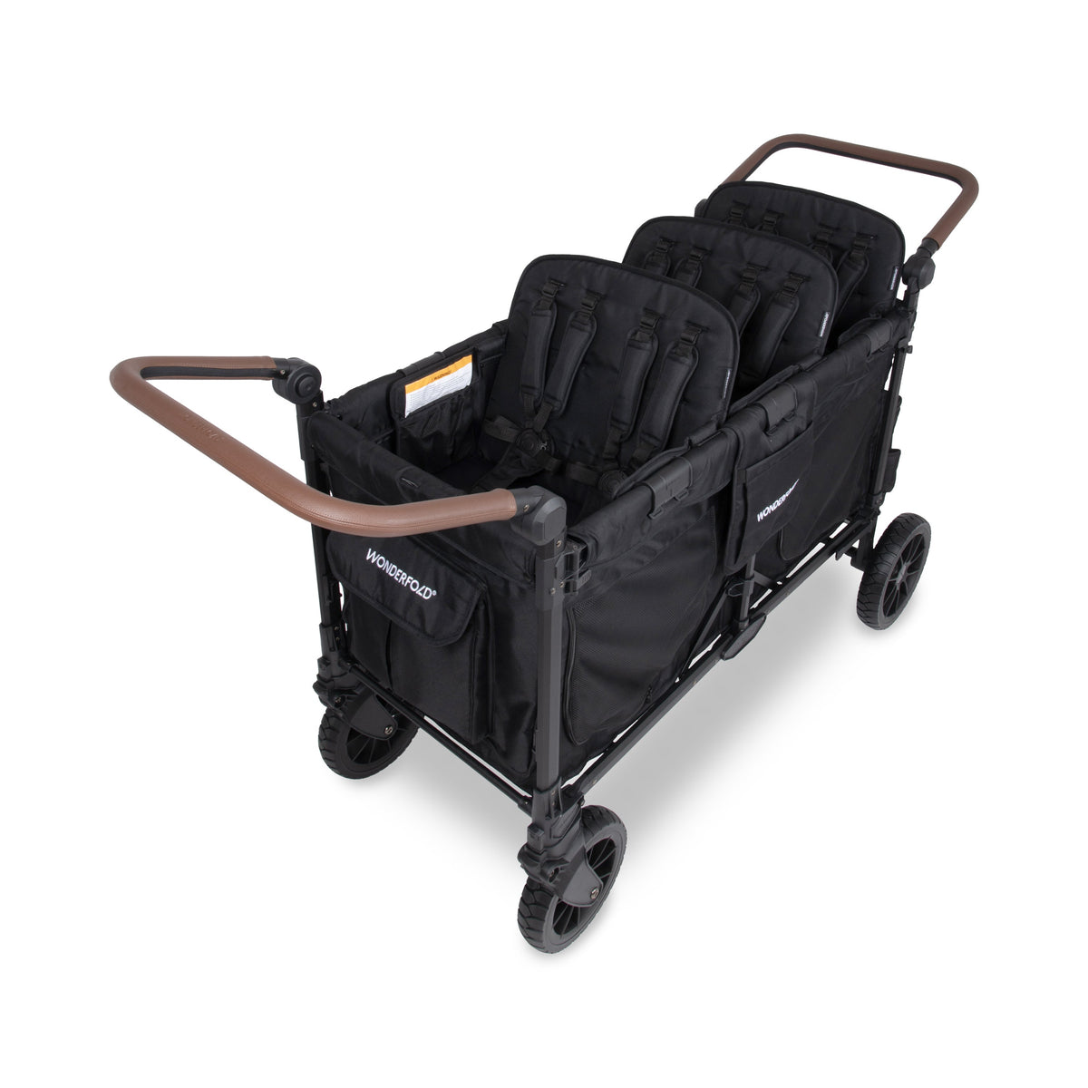 WonderFold W Luxe Pro Stroller Wagon 6-Seater in Jet Black
