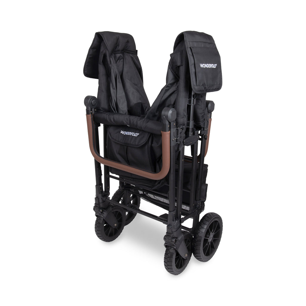 WonderFold W Luxe Pro Stroller Wagon 6-Seater in Jet Black