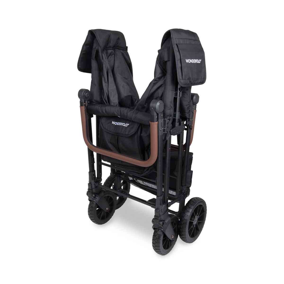 WonderFold W Luxe Pro Stroller Wagon 6-Seater in Jet Black