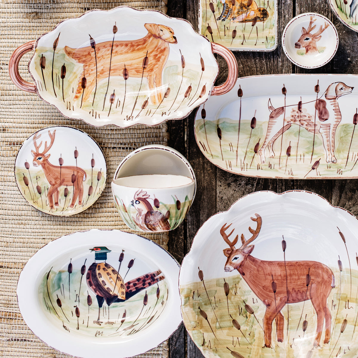 Wildlife Assorted Cereal Bowls in Multi, Set of 8