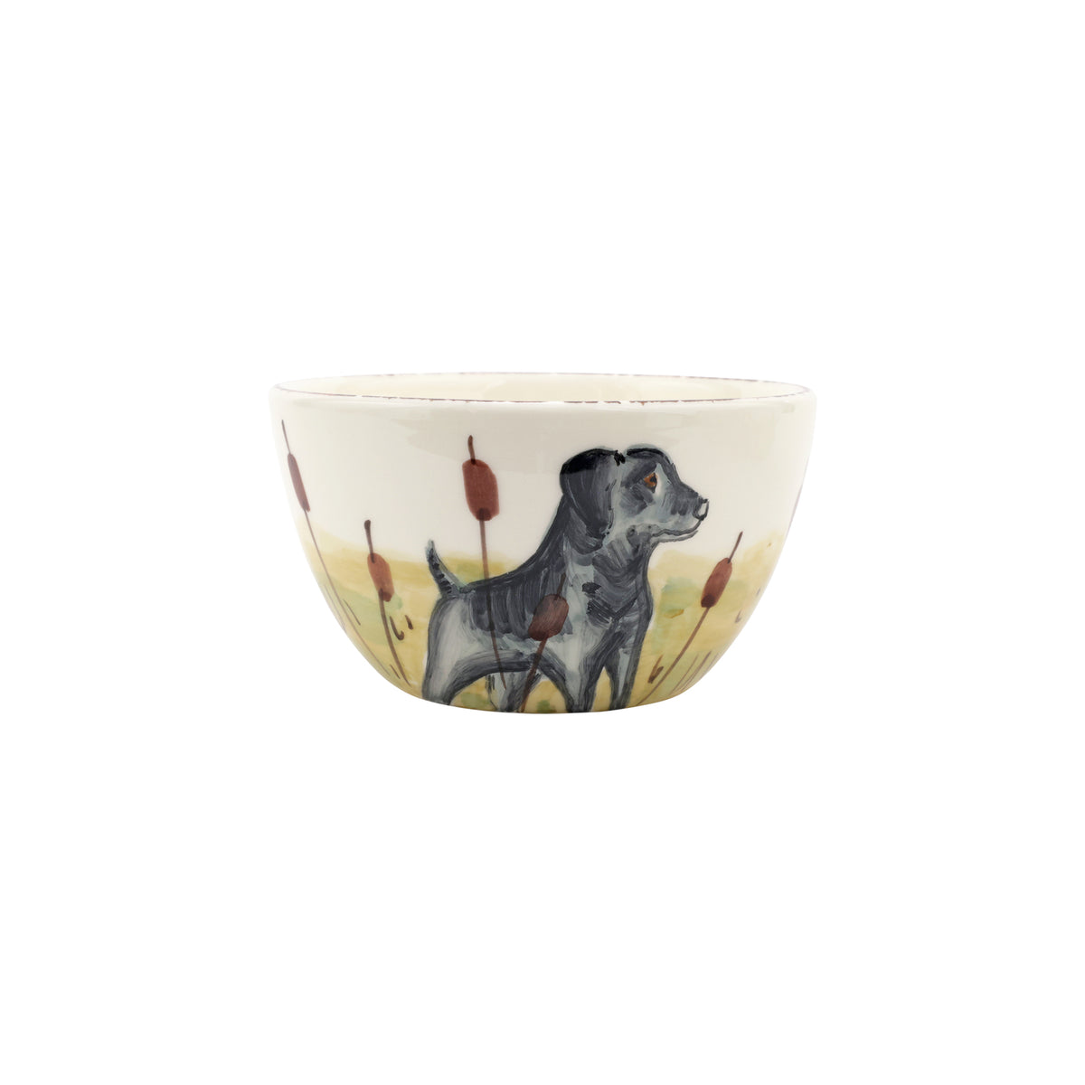 Wildlife Black Hunting Dog Cereal Bowl in Multi