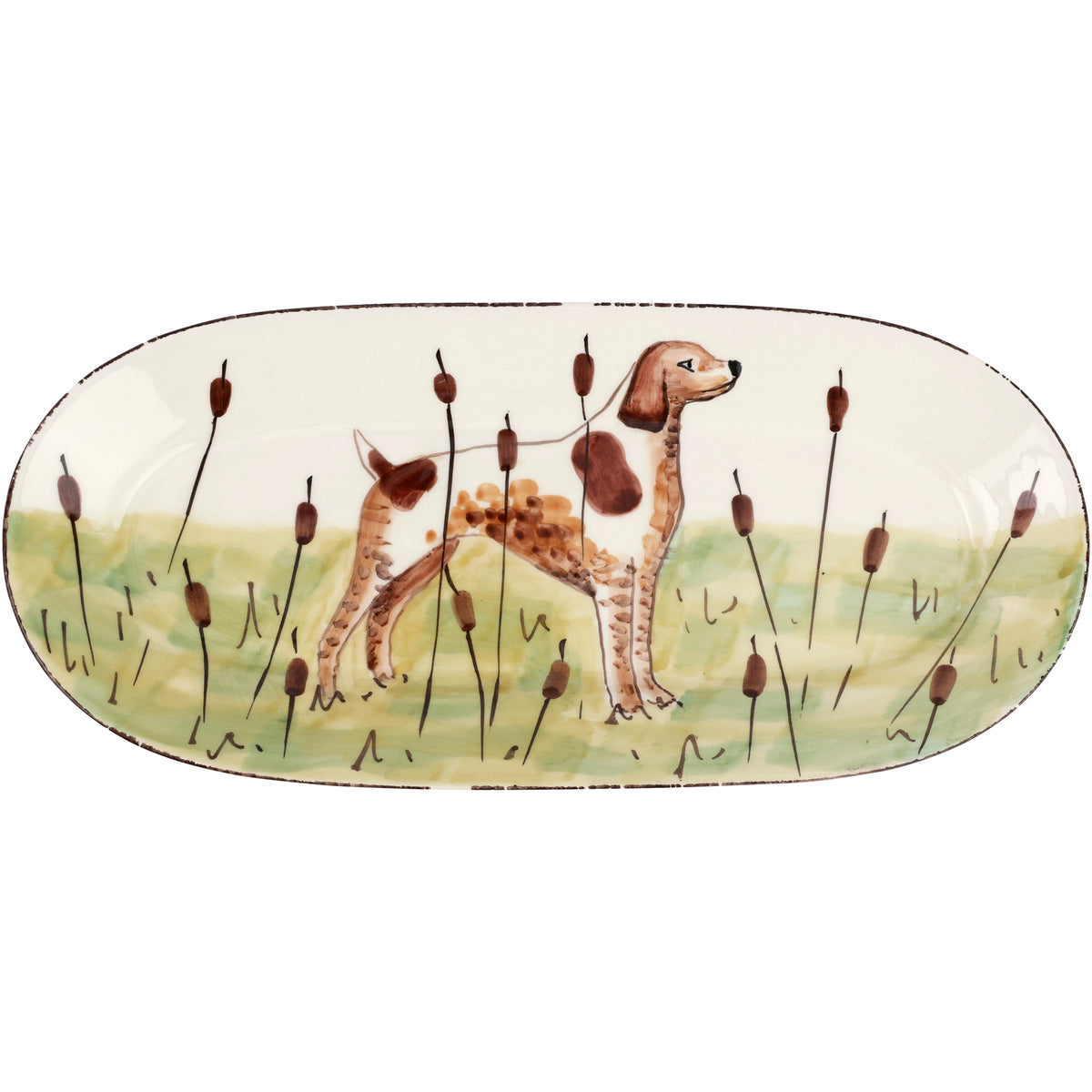 Wildlife Spaniel Oval Platter in Multi