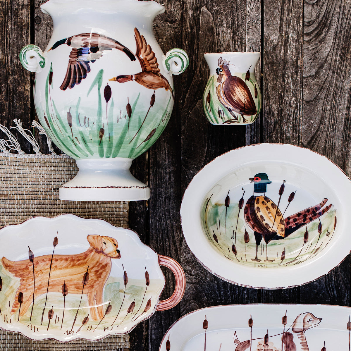 Wildlife Quail Bud Vase in Multi