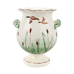 Wildlife Mallard Handled Cachepot in Multi