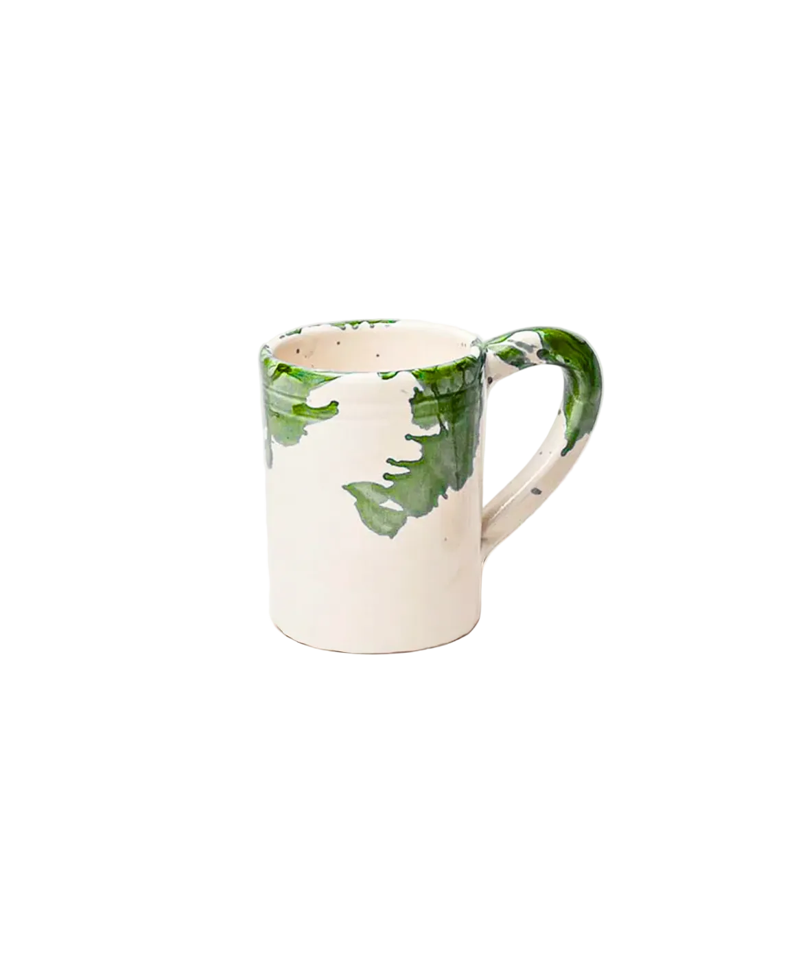 Montegranaro Green & White Splatterware Mug