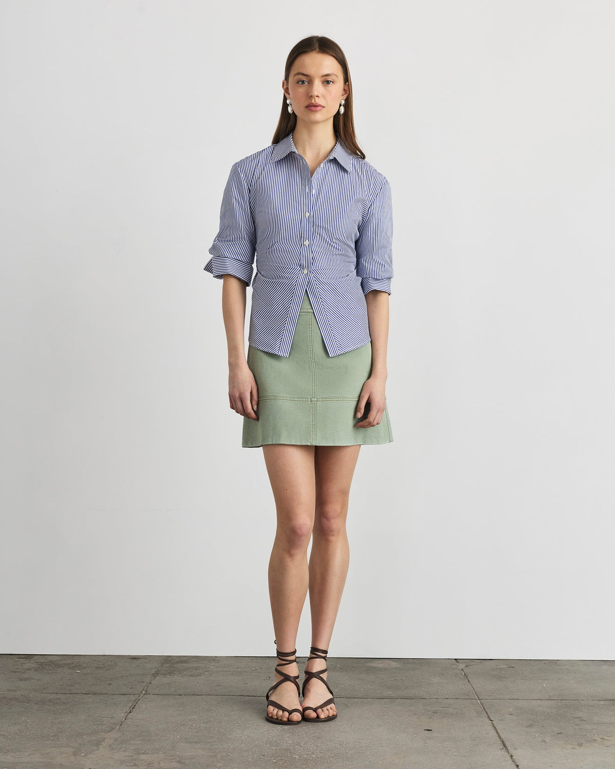 Winslet Top in Blue & Optice White