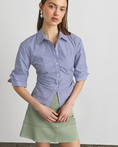 Winslet Top in Blue & Optice White