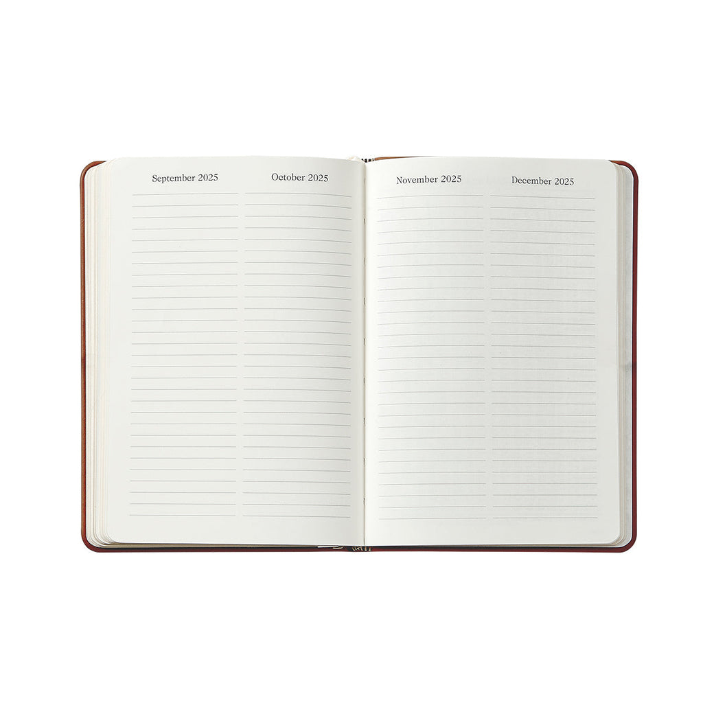 2026 Weekly Notebook in Bordeaux Traditional Leather