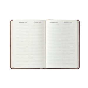 2026 Weekly Notebook in Wine Pebble Grain Leather