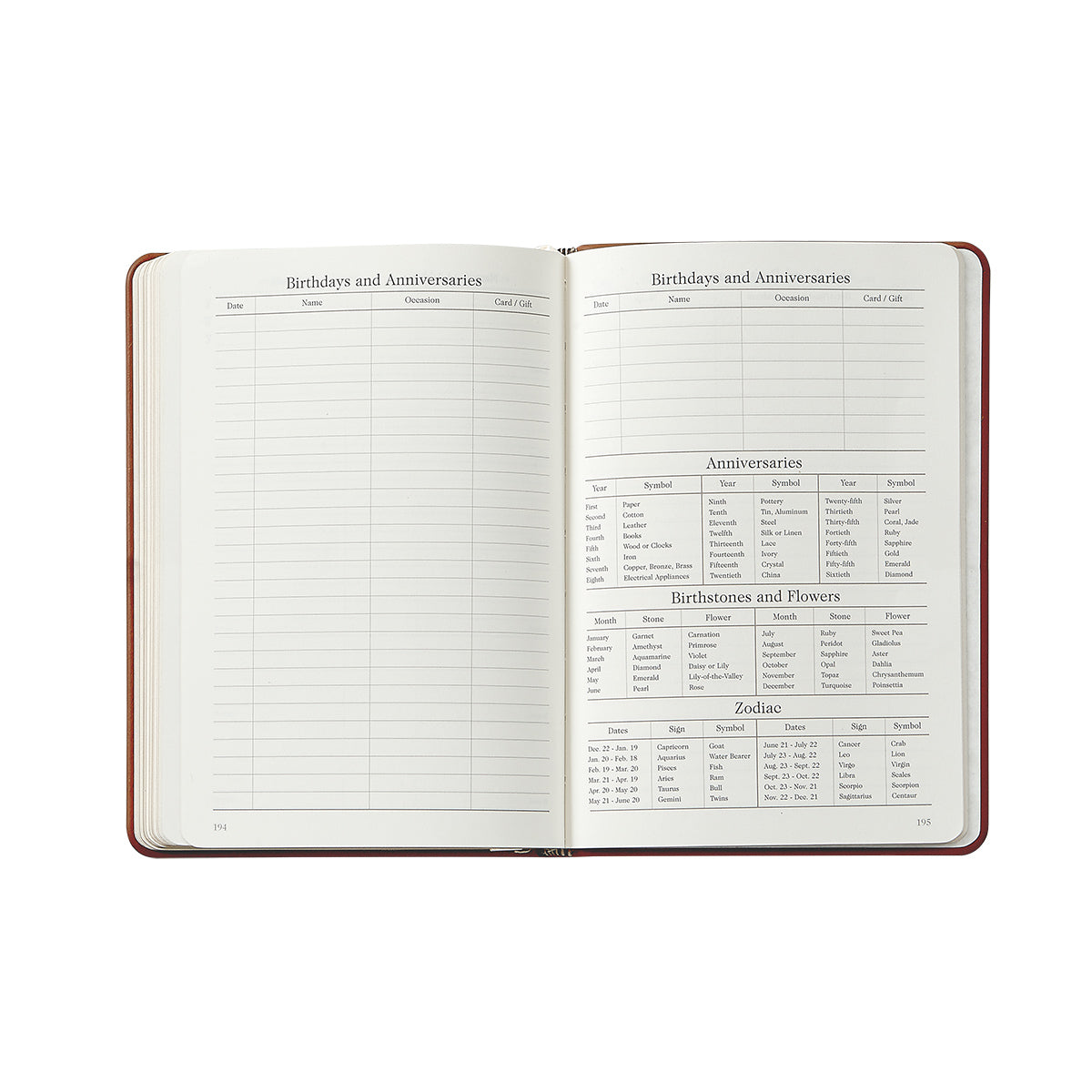 2026 Weekly Notebook in Wine Pebble Grain Leather