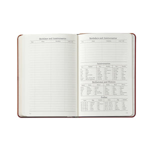 2026 Weekly Notebook in Wine Pebble Grain Leather