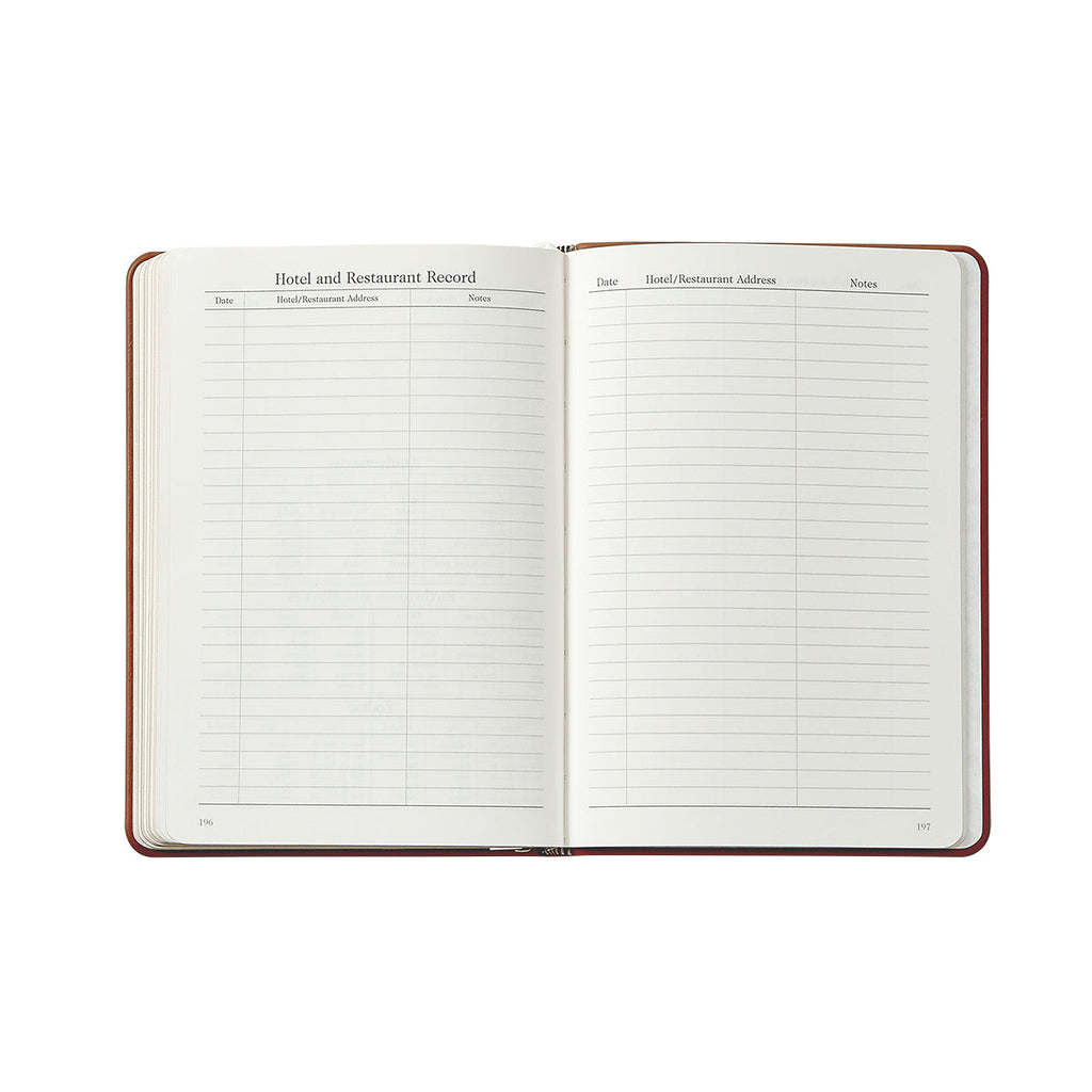 2026 Weekly Notebook in Brown Traditional Leather