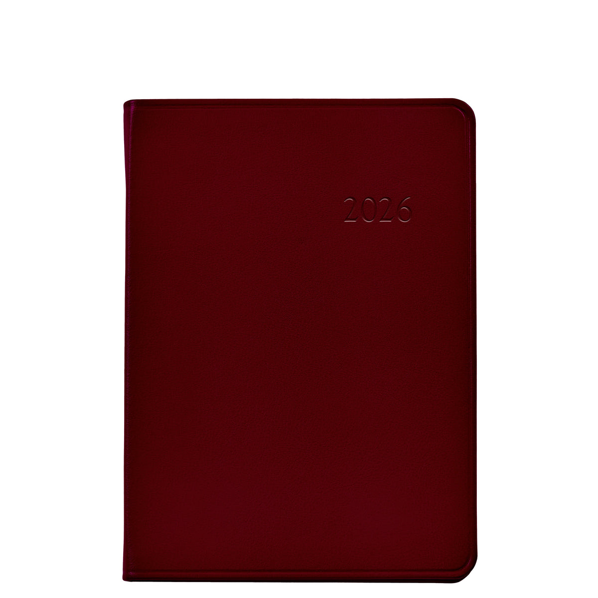 2026 Weekly Notebook in Bordeaux Traditional Leather