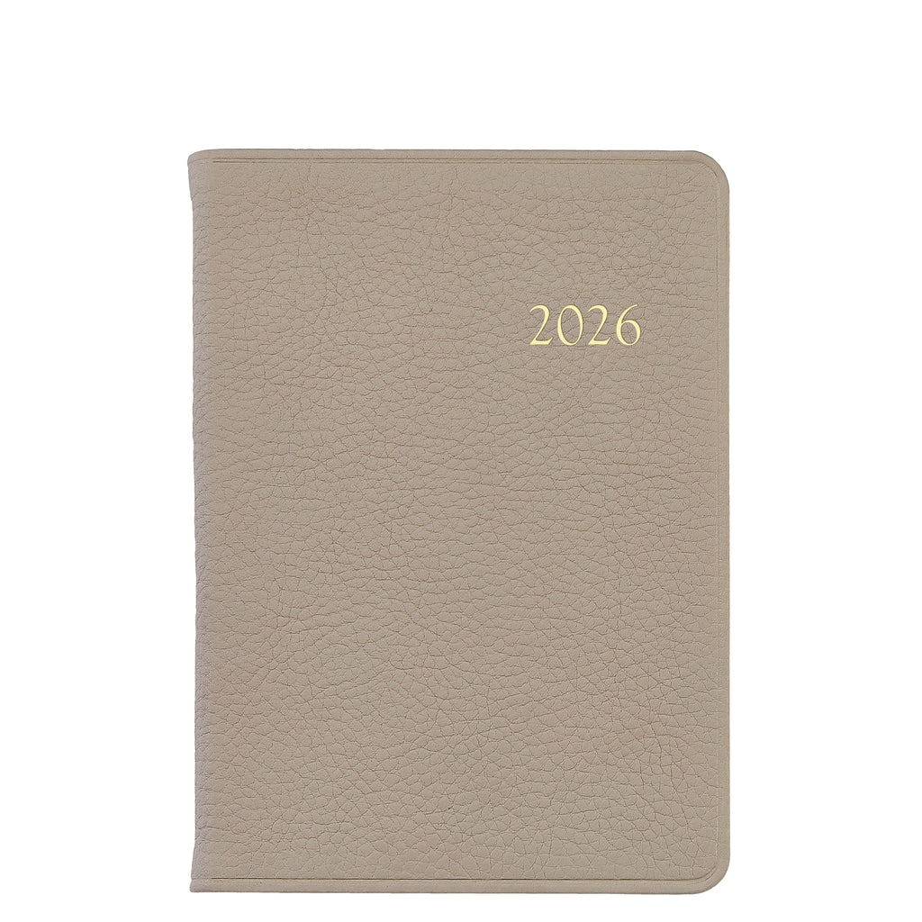 2026 Weekly Notebook in Beechwood Pebble Grain Leather