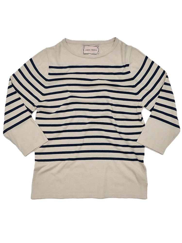 Striped Boatneck in Canvas