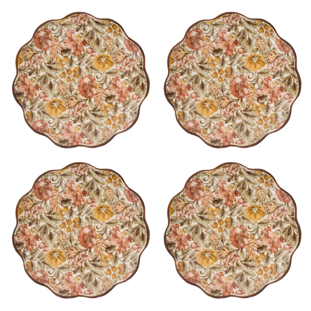 Willa Cocktail Plate in Amber, Set of 4