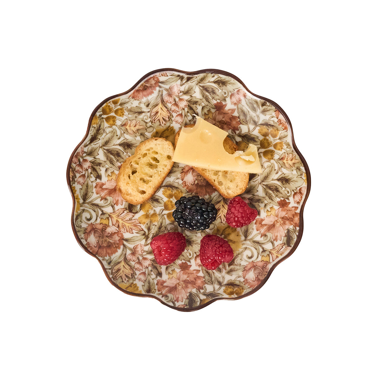 Willa Cocktail Plate in Amber, Set of 4