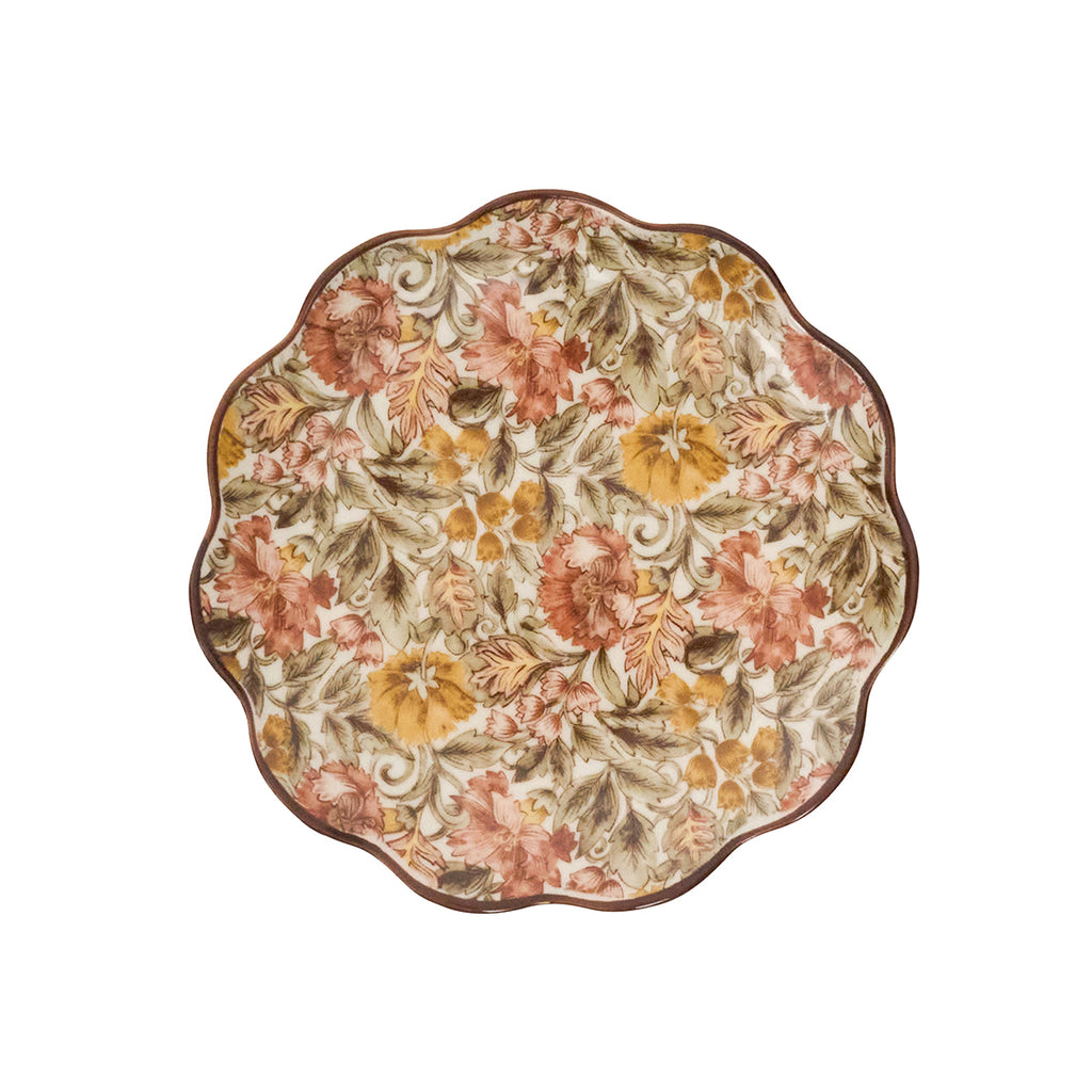 Willa Cocktail Plate in Amber, Set of 4