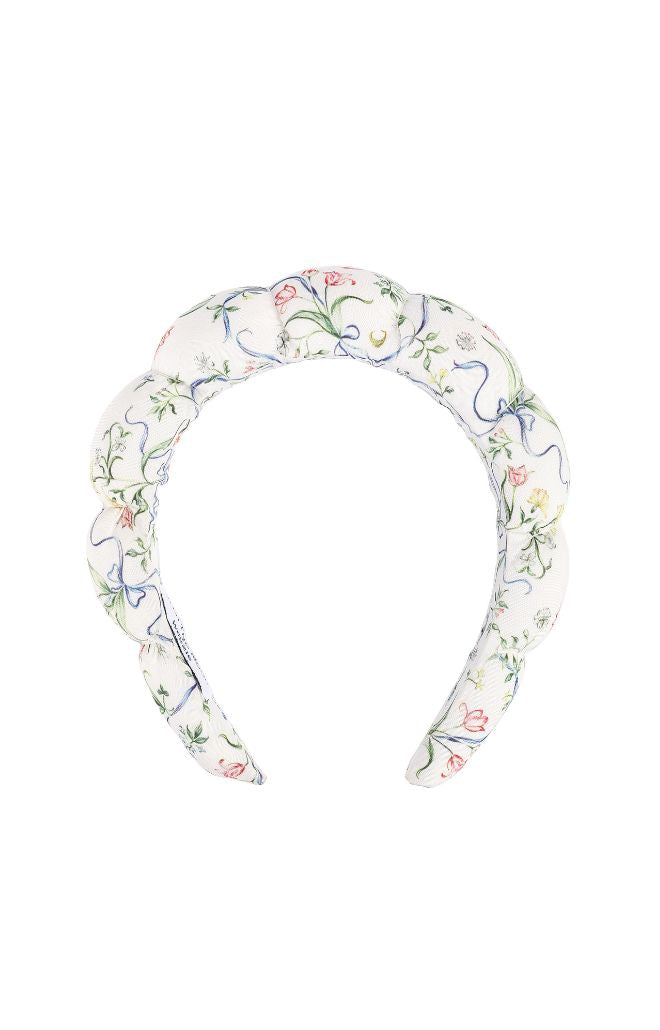 Makeup Headband in Lily of the Valley Ribbon Bouquet