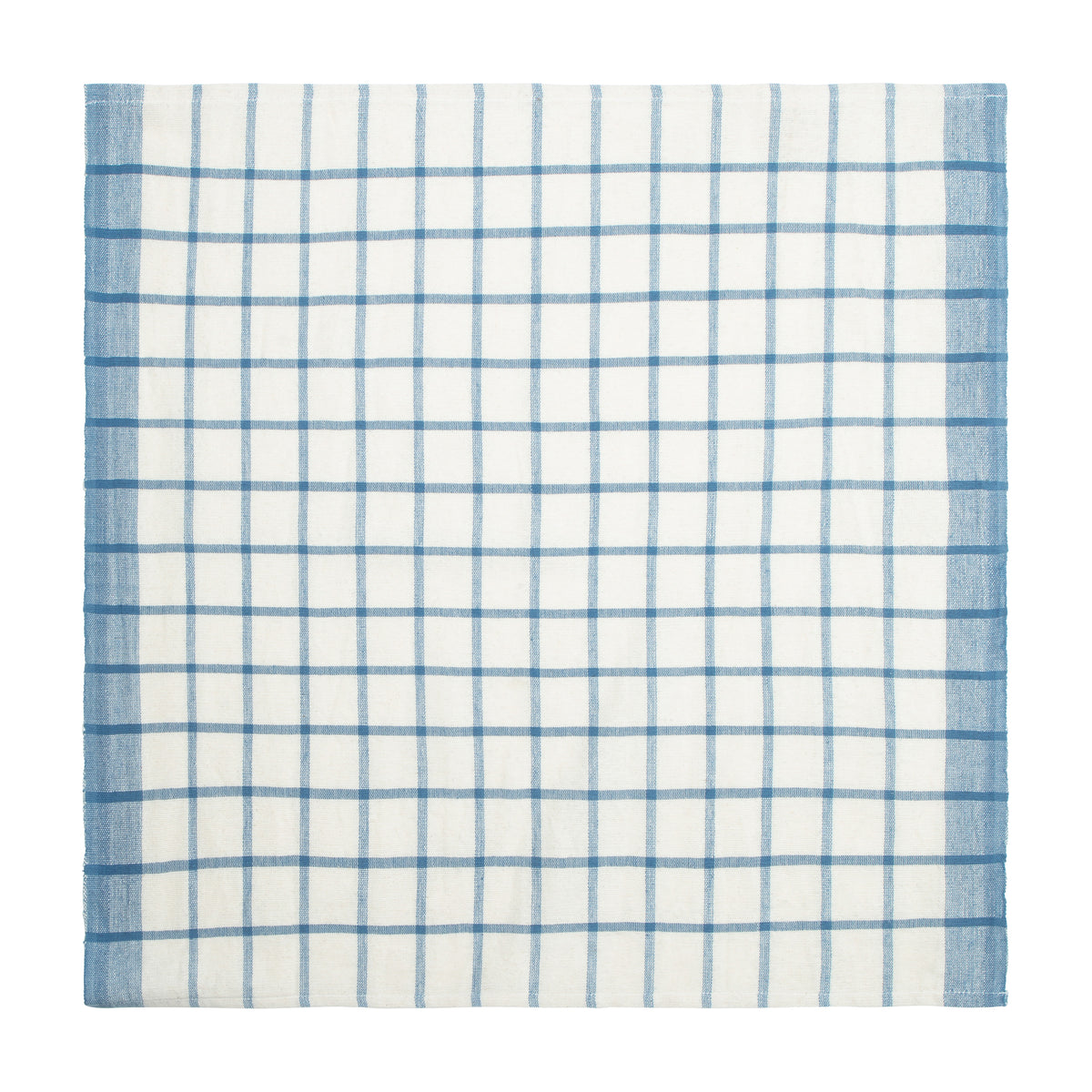 Windowpane Napkins in Blue & Natural, Set of 4