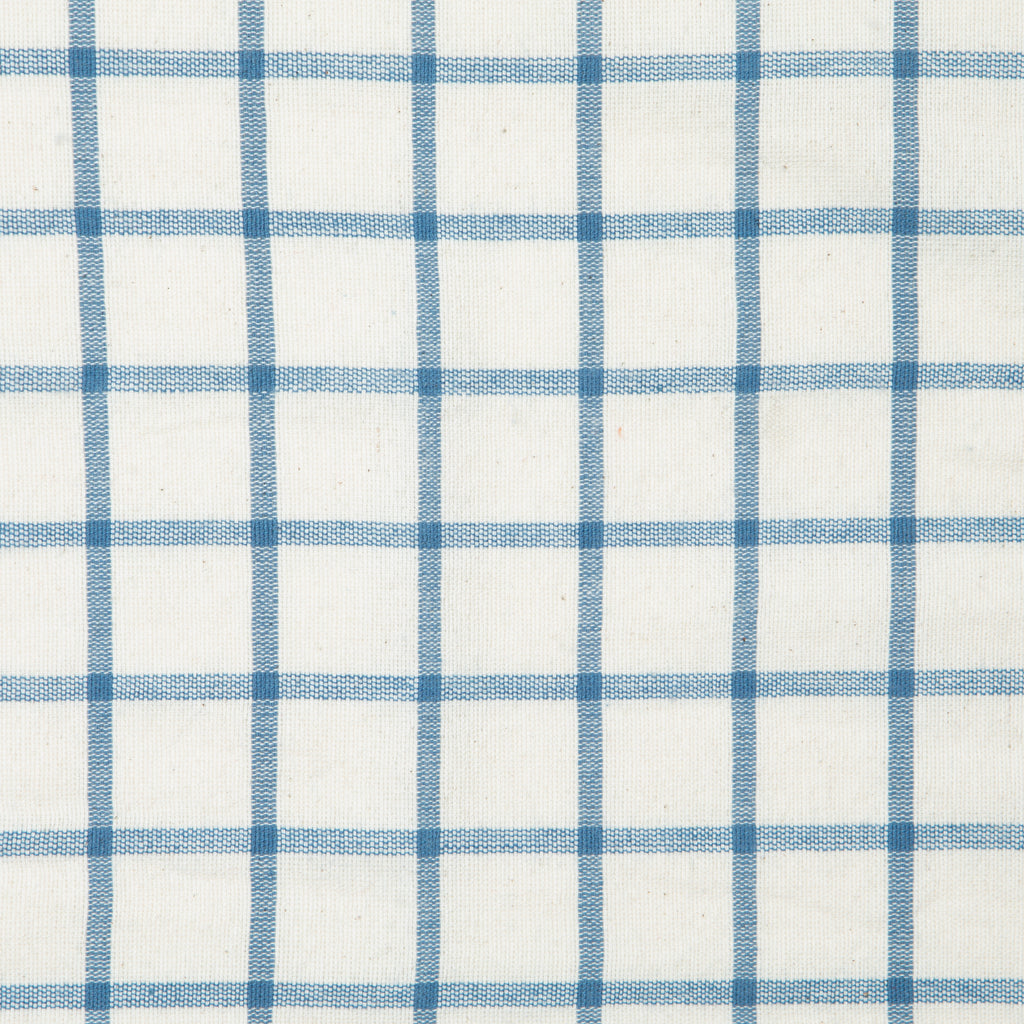 Windowpane Napkins in Blue & Natural, Set of 4