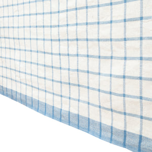 Windowpane 60x90 Tablecloth in Blue & Natural
