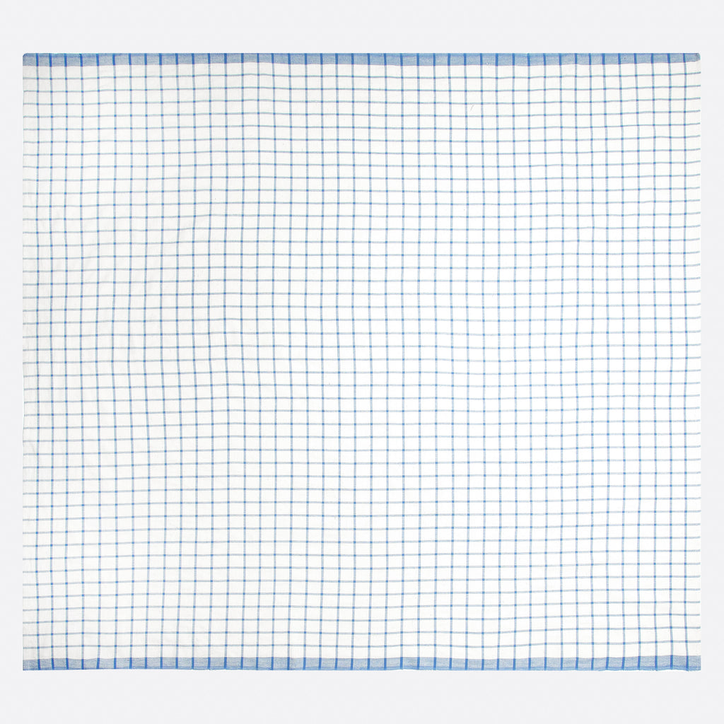 Windowpane 60x60 Tablecloth in Blue & Natural