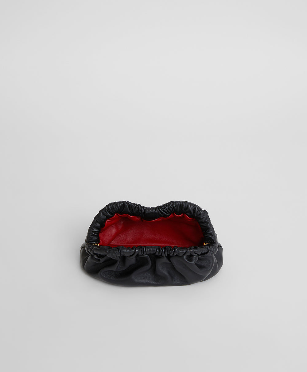 Mini Cloud Clutch  -  Black/Flamma