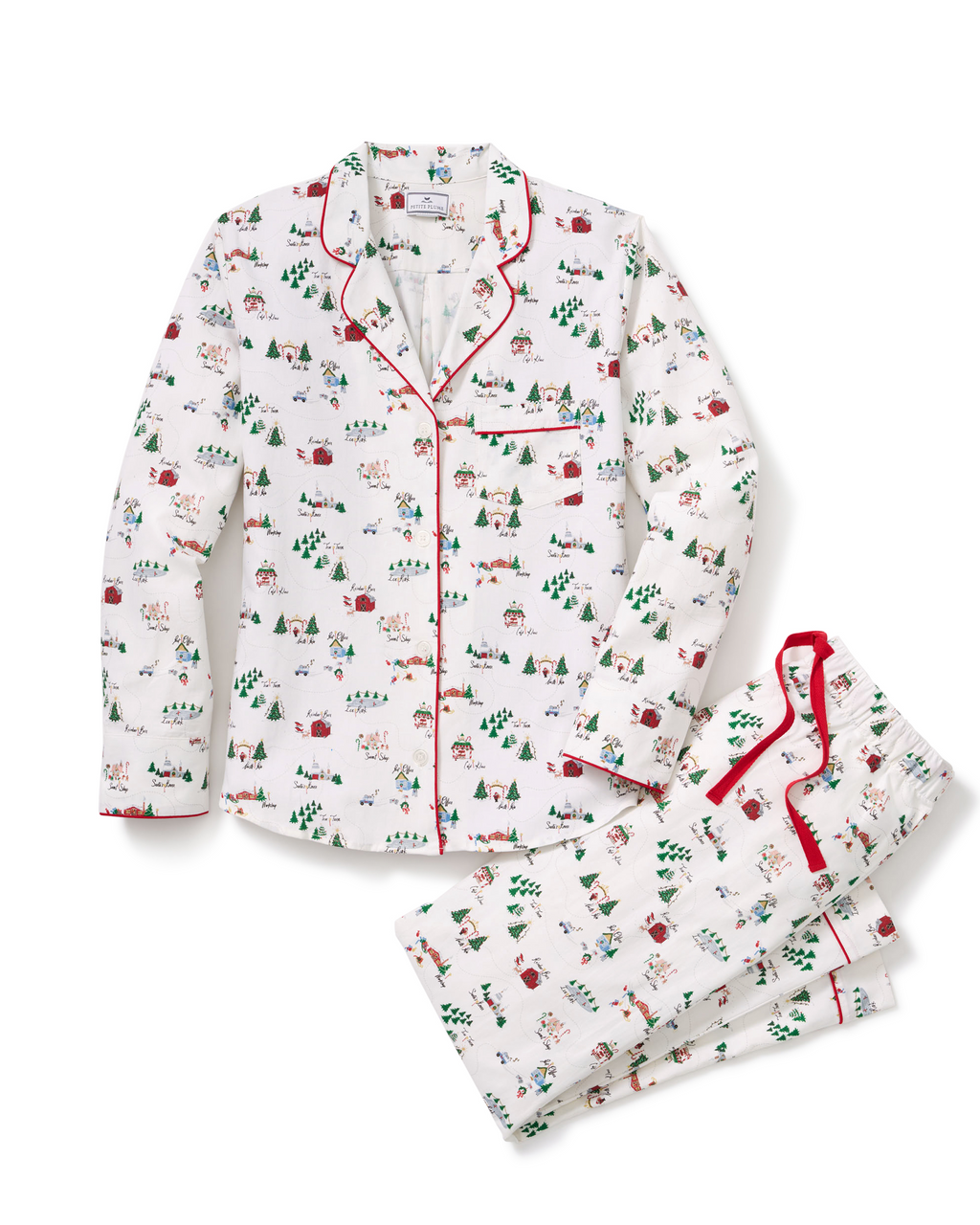 Women’s Twill Pajama Set in North Pole Chronicles