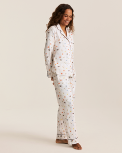 Women’s Twill Pajama Set in Thanksgiving Traditions