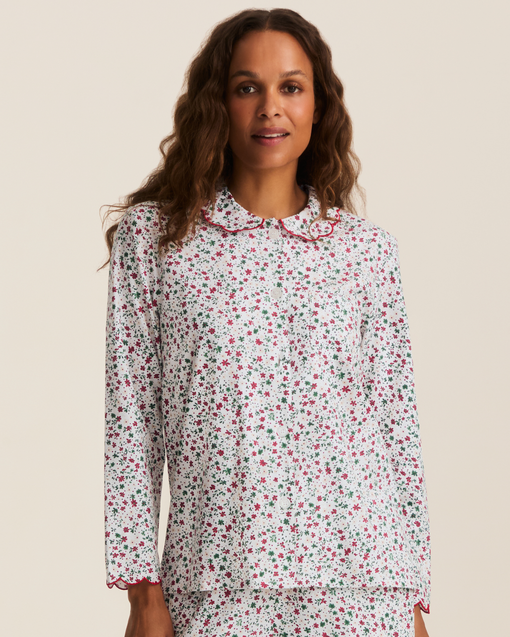 Women’s Twill Colette Pajama Set in Winter Garden