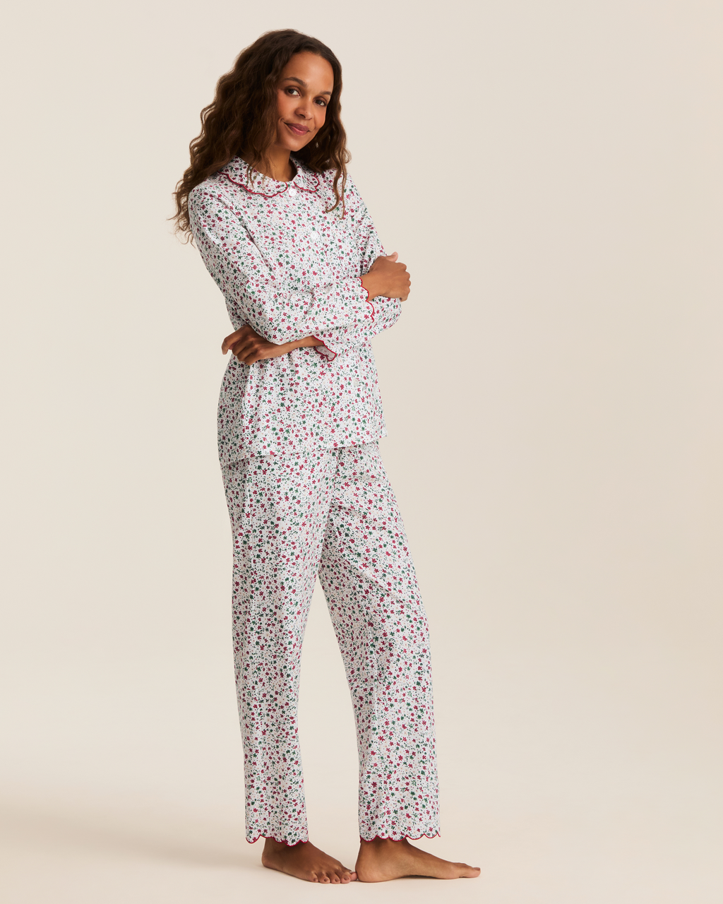 Women’s Twill Colette Pajama Set in Winter Garden