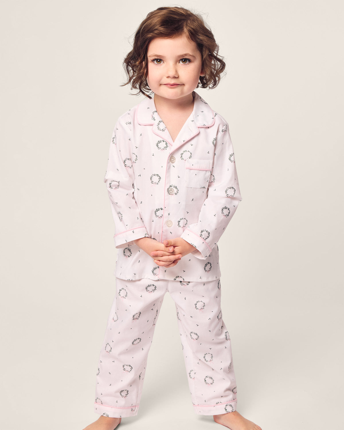 Kid's Twill Pajama Set in Somerset Wreath