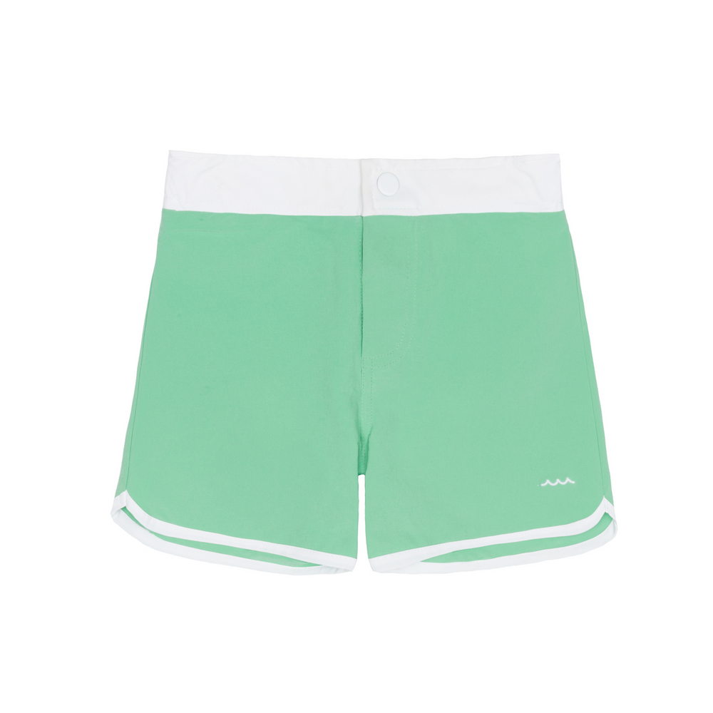 Boy’s Gustavia Green Board Shorts