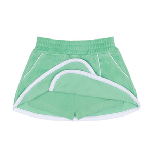 Girls’ Gustavia Green French Terry Tennis Tank Top and Skort Set