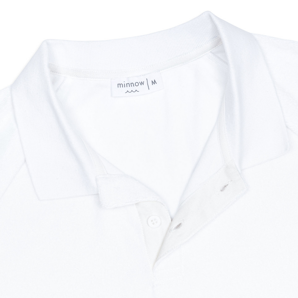 Men’s Shell White French Terry Polo