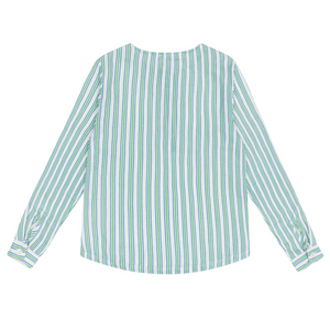 Unisex Tamarin Stripe Linen Henley