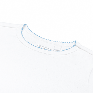 Unisex White Pointelle Pajamas Set