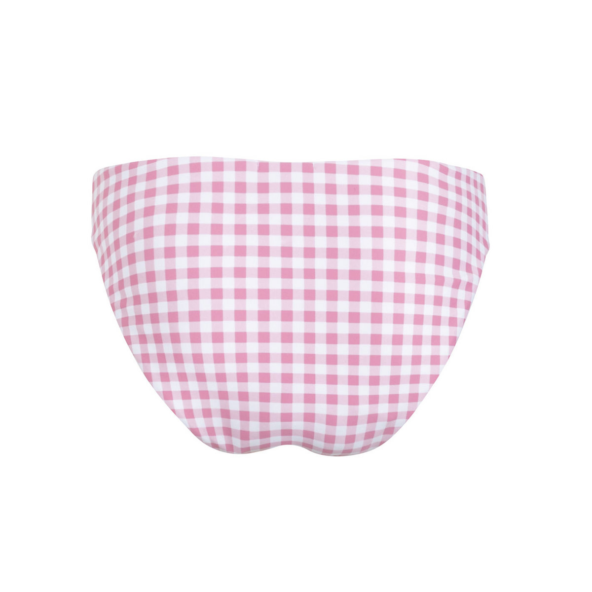 Women’s Blush Gingham Mid Rise Bikini Bottom