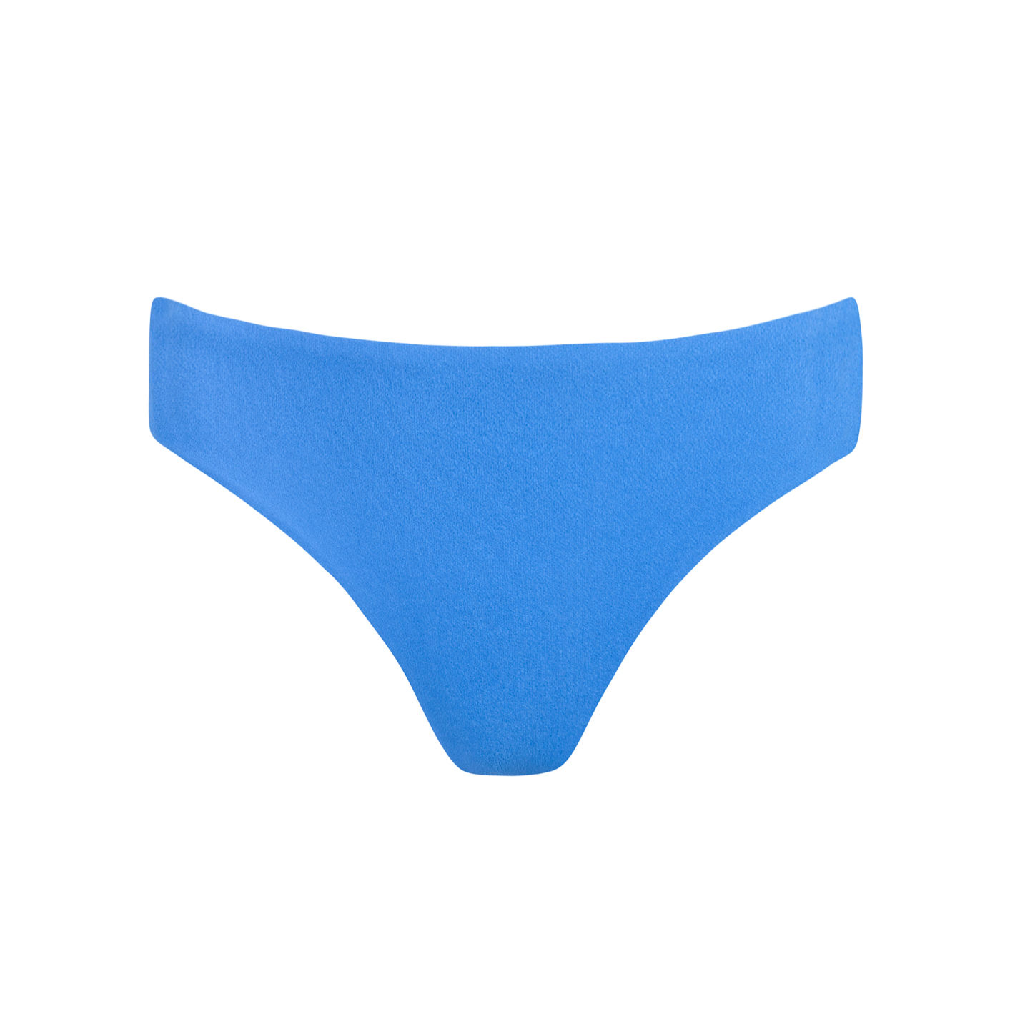 Women’s Deep Sea Blue Terry Mid Rise Bikini Bottom