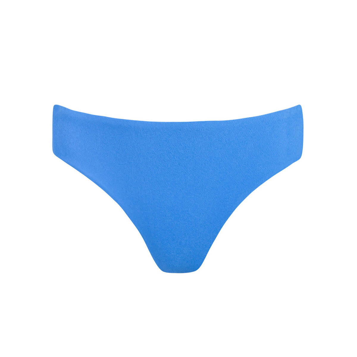 Women’s Deep Sea Blue Terry Mid Rise Bikini Bottom