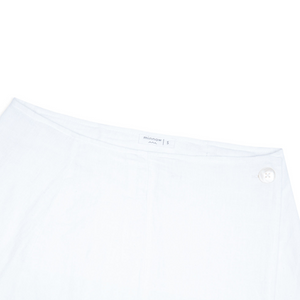 Women’s White Linen Wrap Skirt
