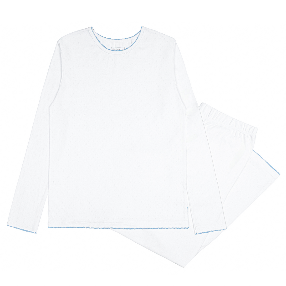 Women’s White Pointelle Pajamas Set