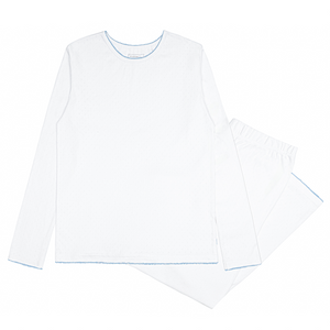 Women’s White Pointelle Pajamas Set