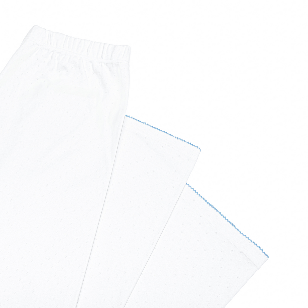 Women’s White Pointelle Pajamas Set