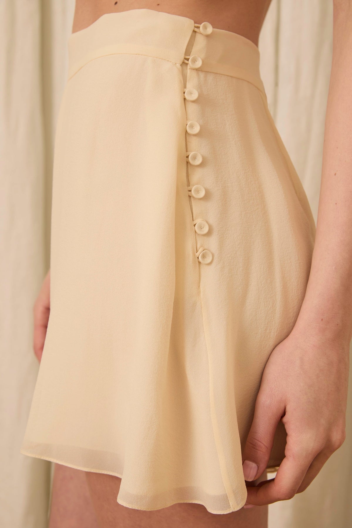 Wren Shorts in Washed Chiffon