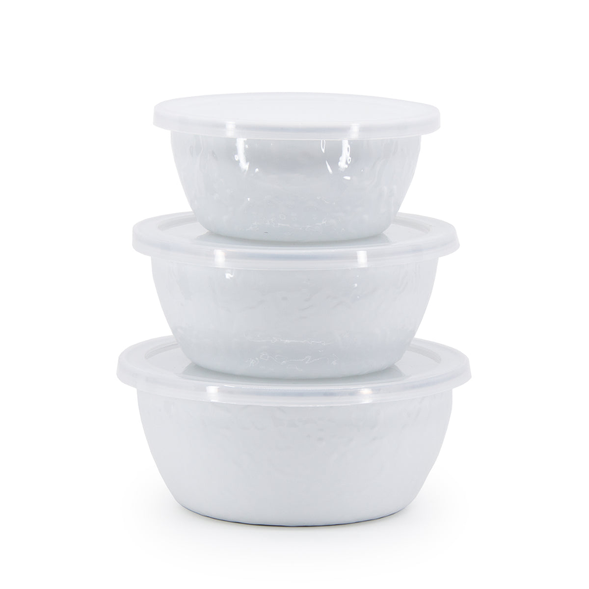 Nesting Bowls in Solid White